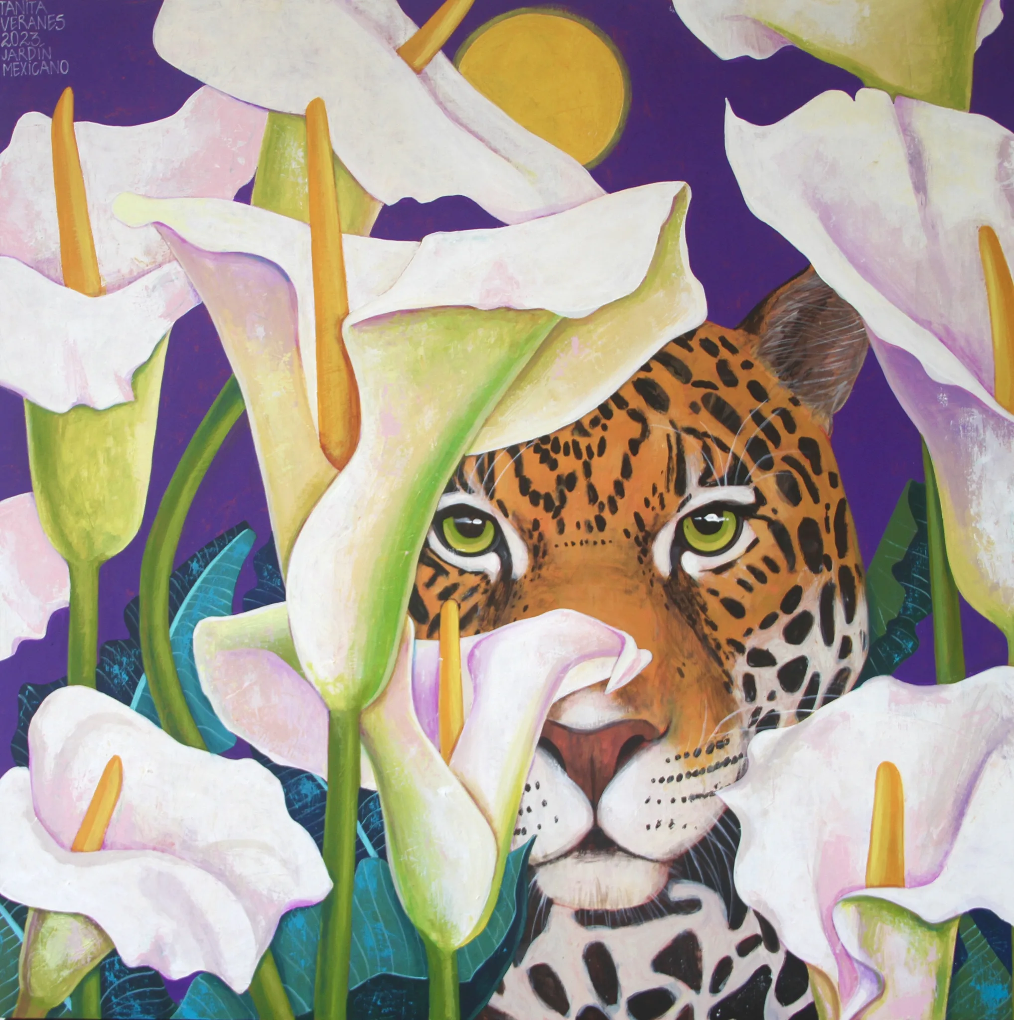 Calla Lilies and Jaguar