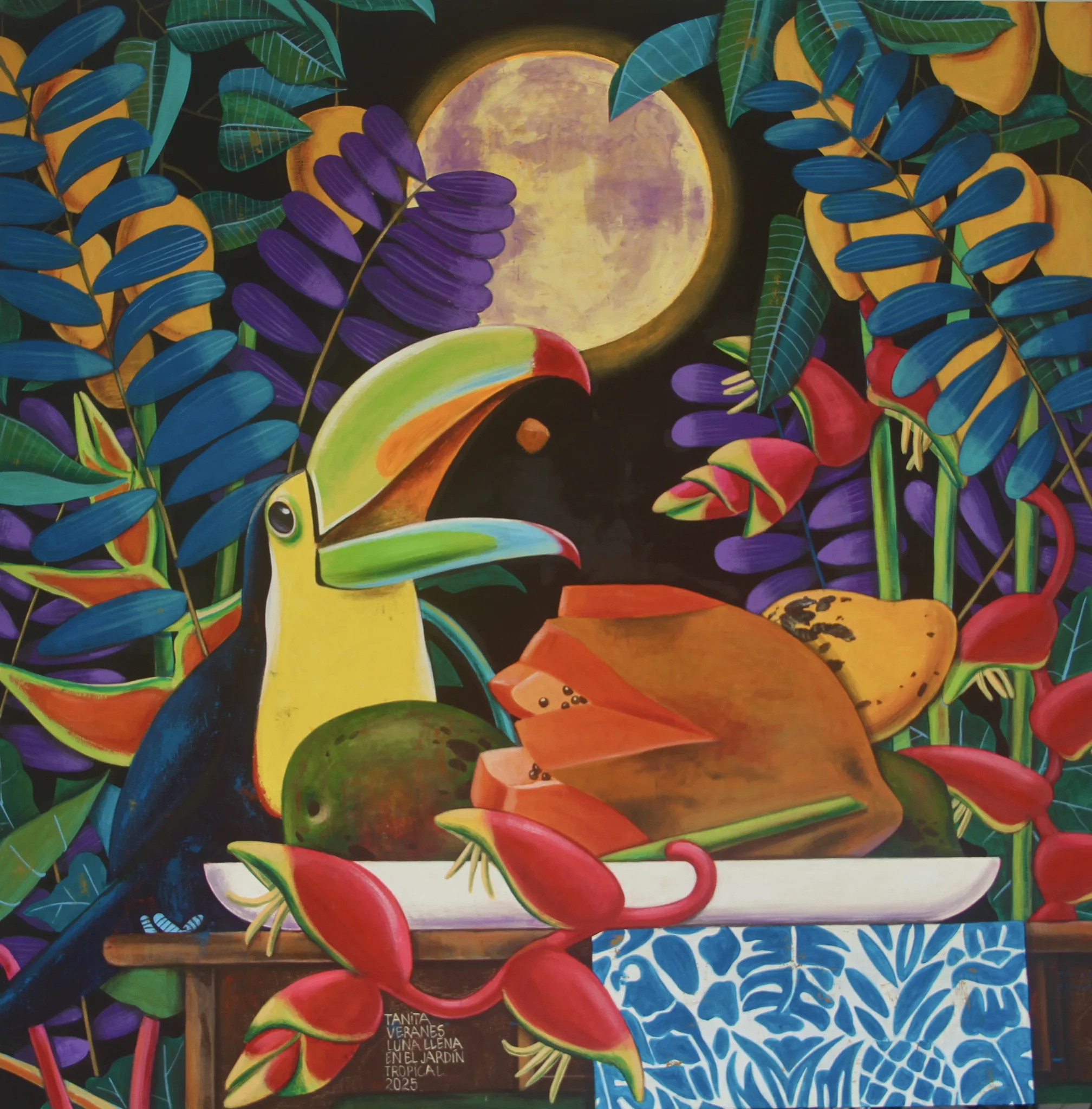 Full Moon in the Tropical Garden