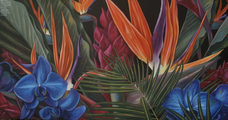 Night in tropical garden