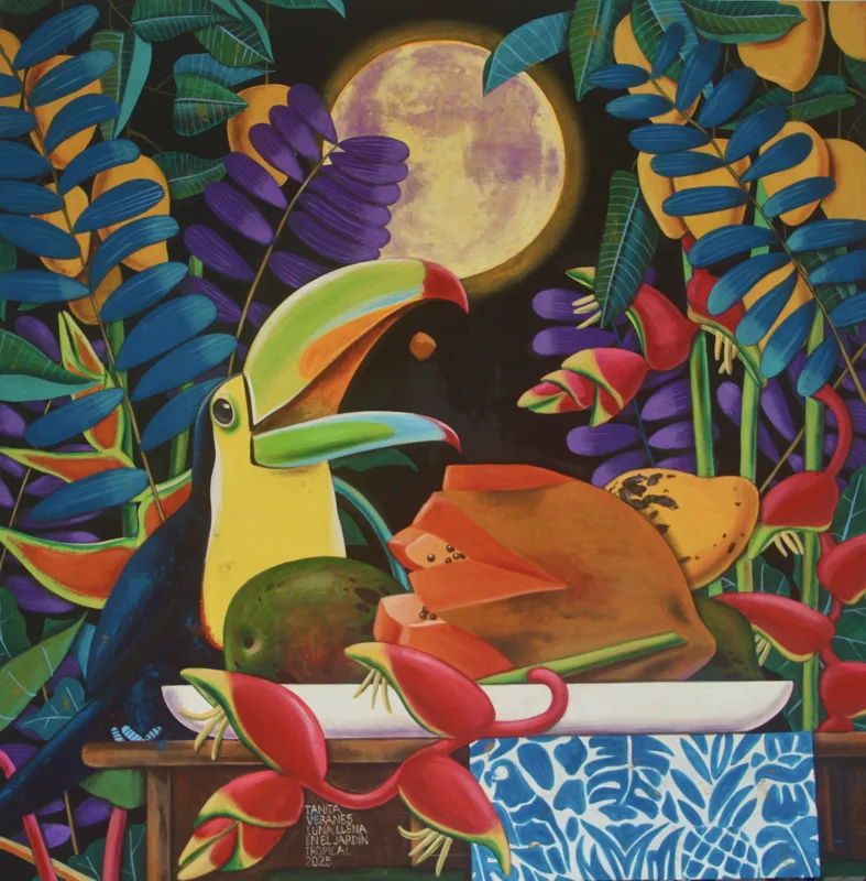 Full Moon in the Tropical Garden